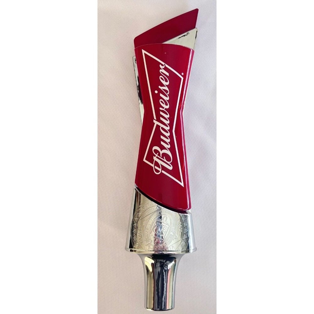 NIB Budweiser 13 in Full Size Beer Tap‎ Marker Handle Large Bowtie Logo - Picture 2 of 8